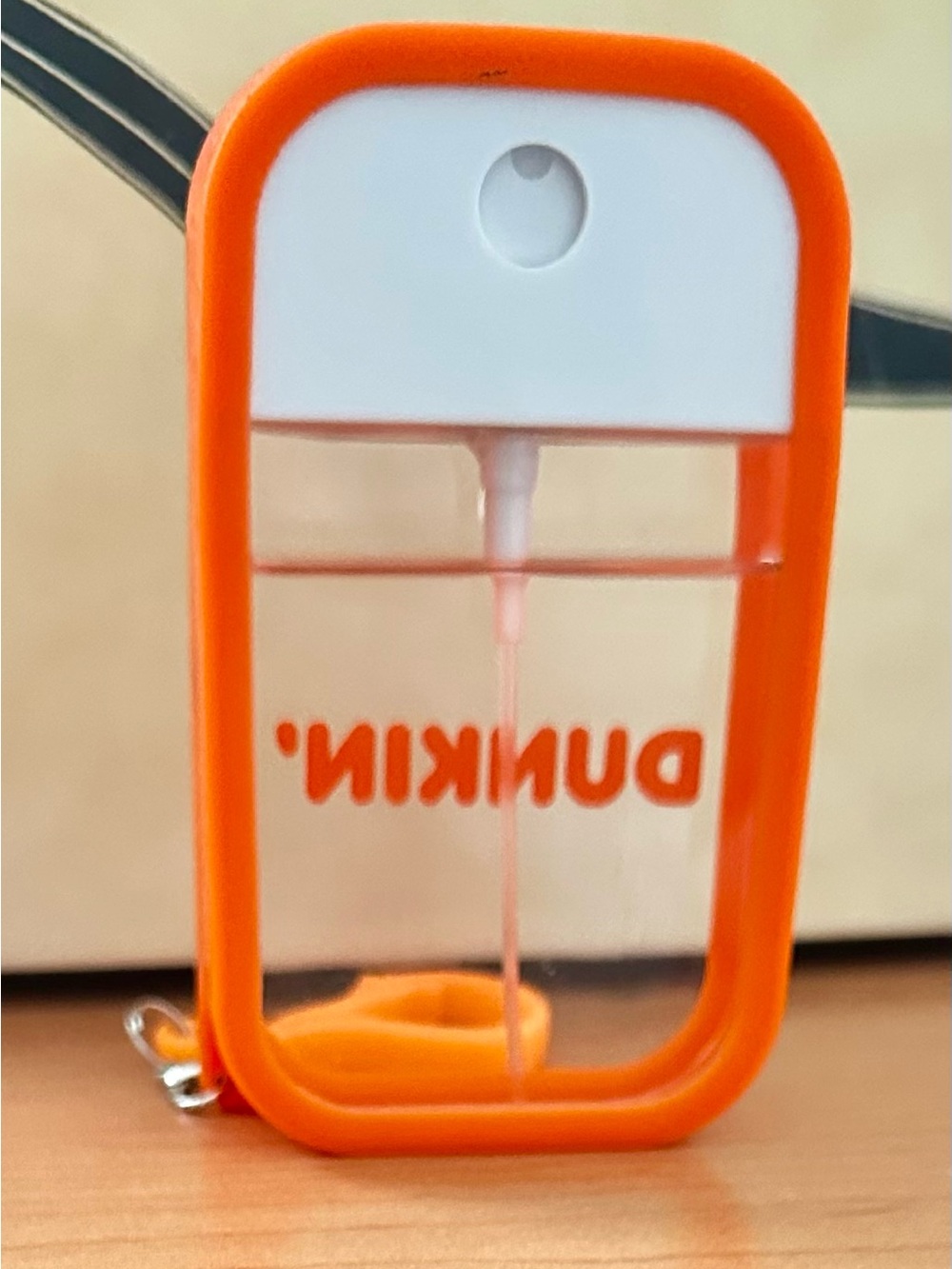 Orange Portable Dunkin’ Hand Sanitizer Keychain - Picture 2 of 2